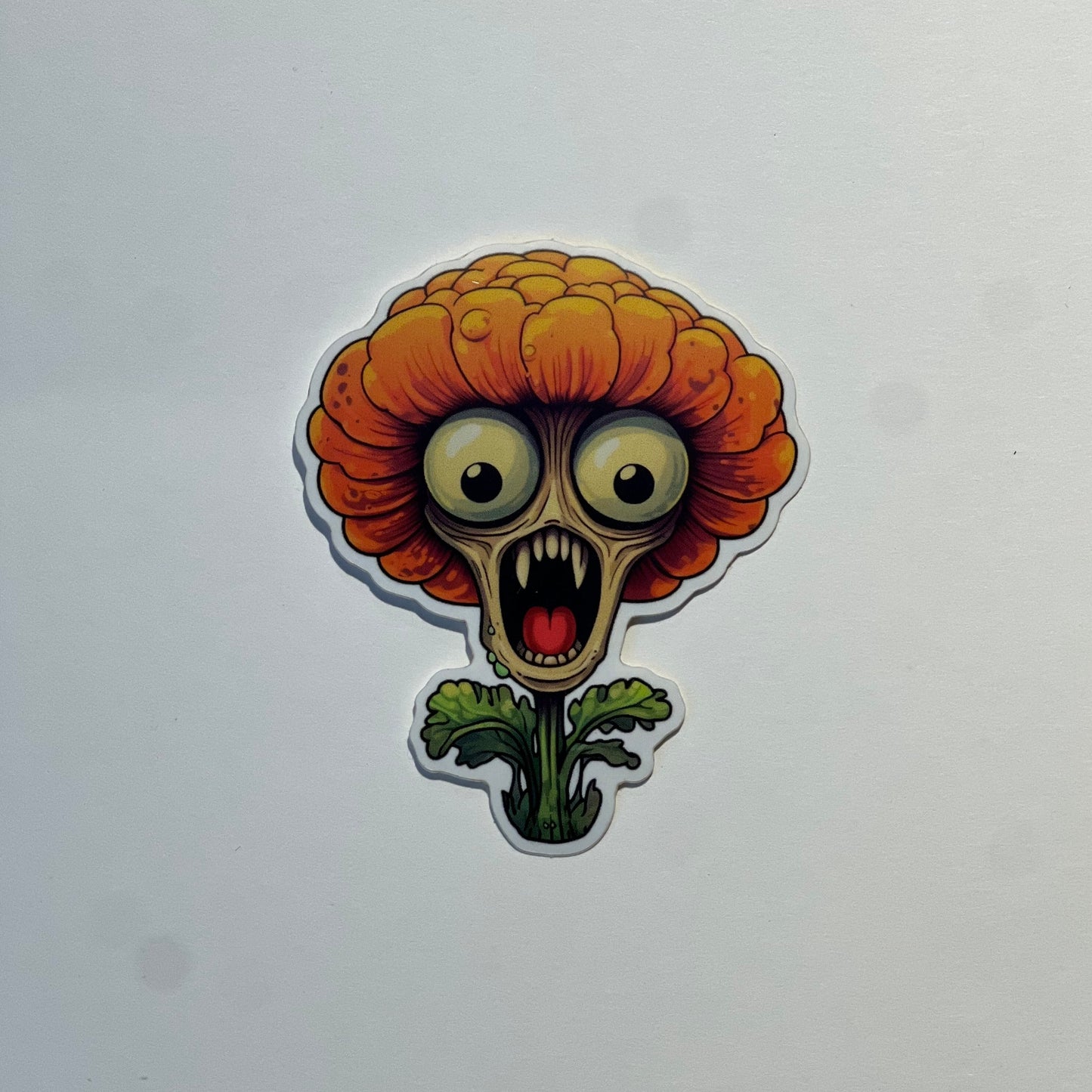 Goldie the Marigold Dia de Muertos Shroomlin Sticker